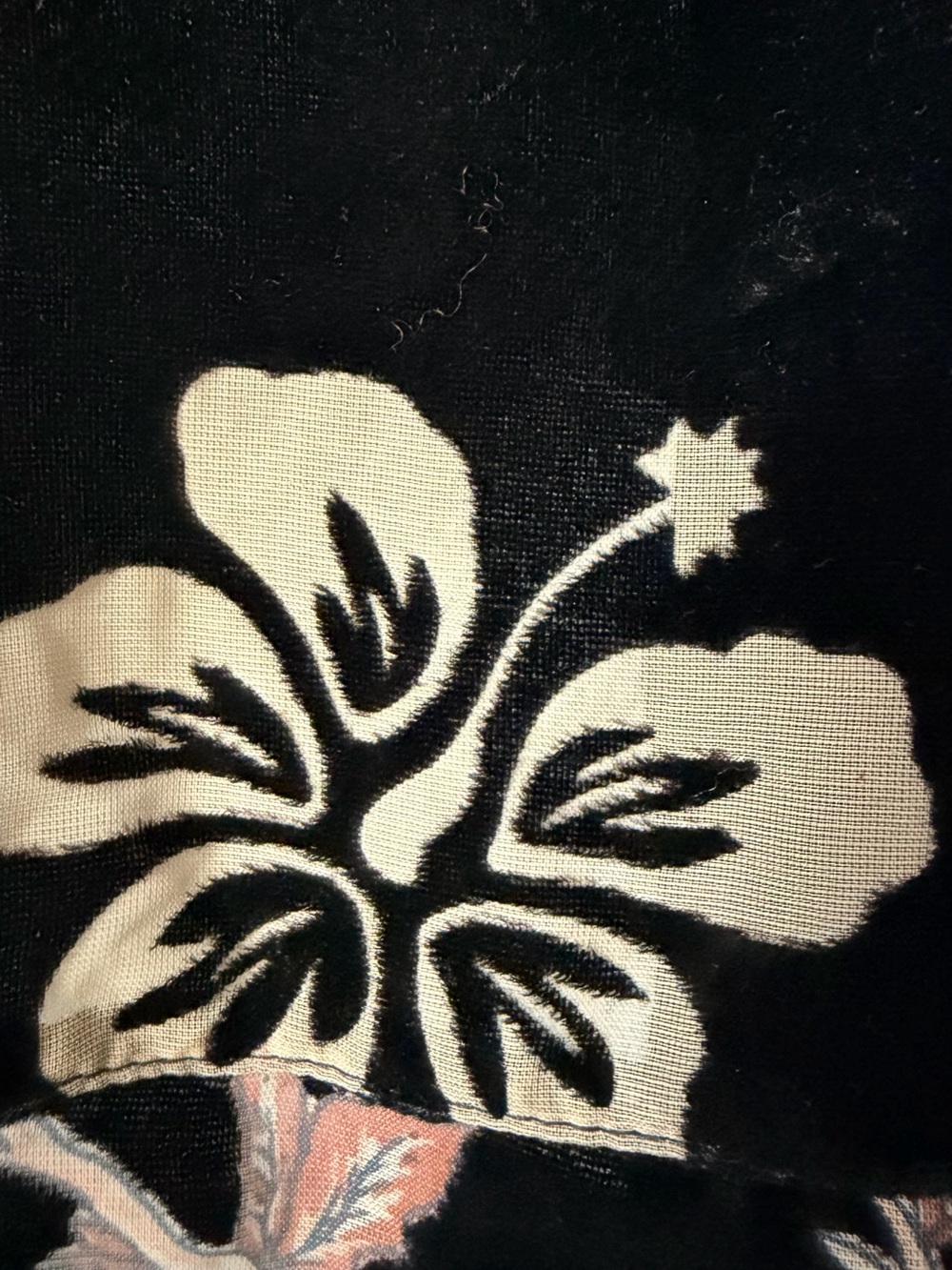 John Mark Black Velvet Floral Kimono with Pink & Cream Accents - Picture 9 of 13